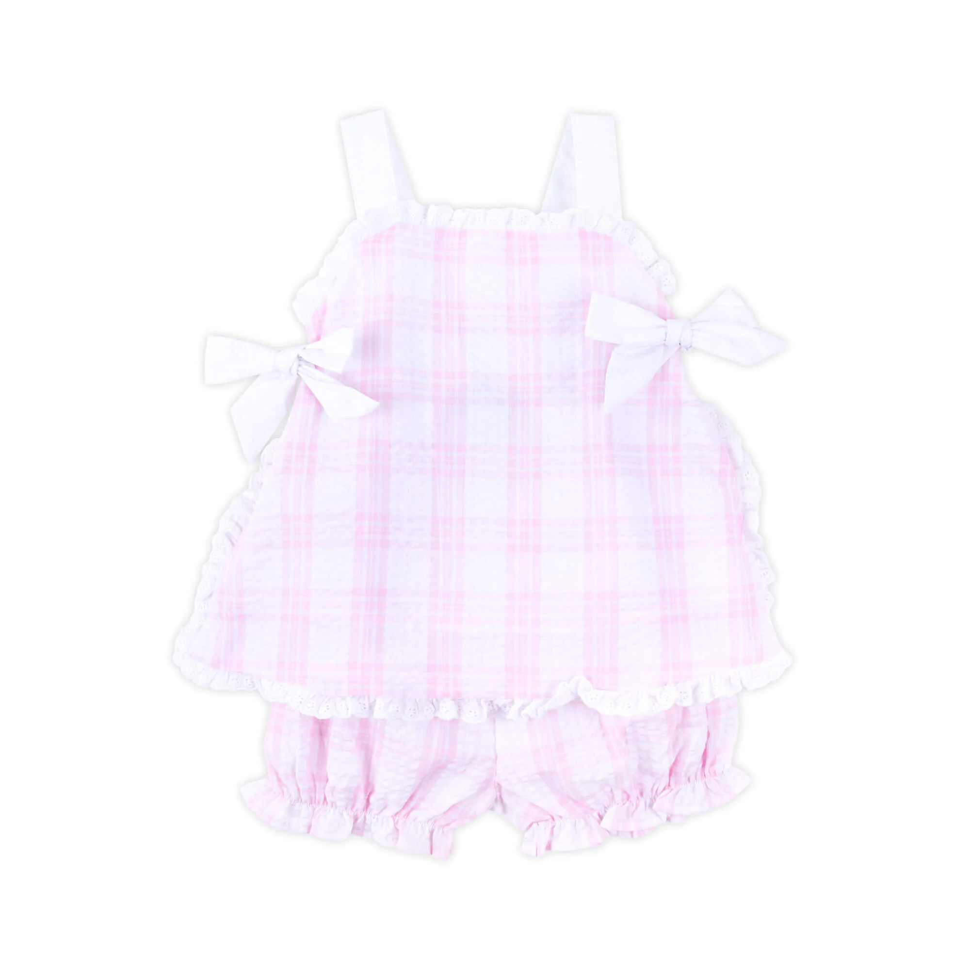 Pink Windowpane Lydia Bloomer Set - Image 2