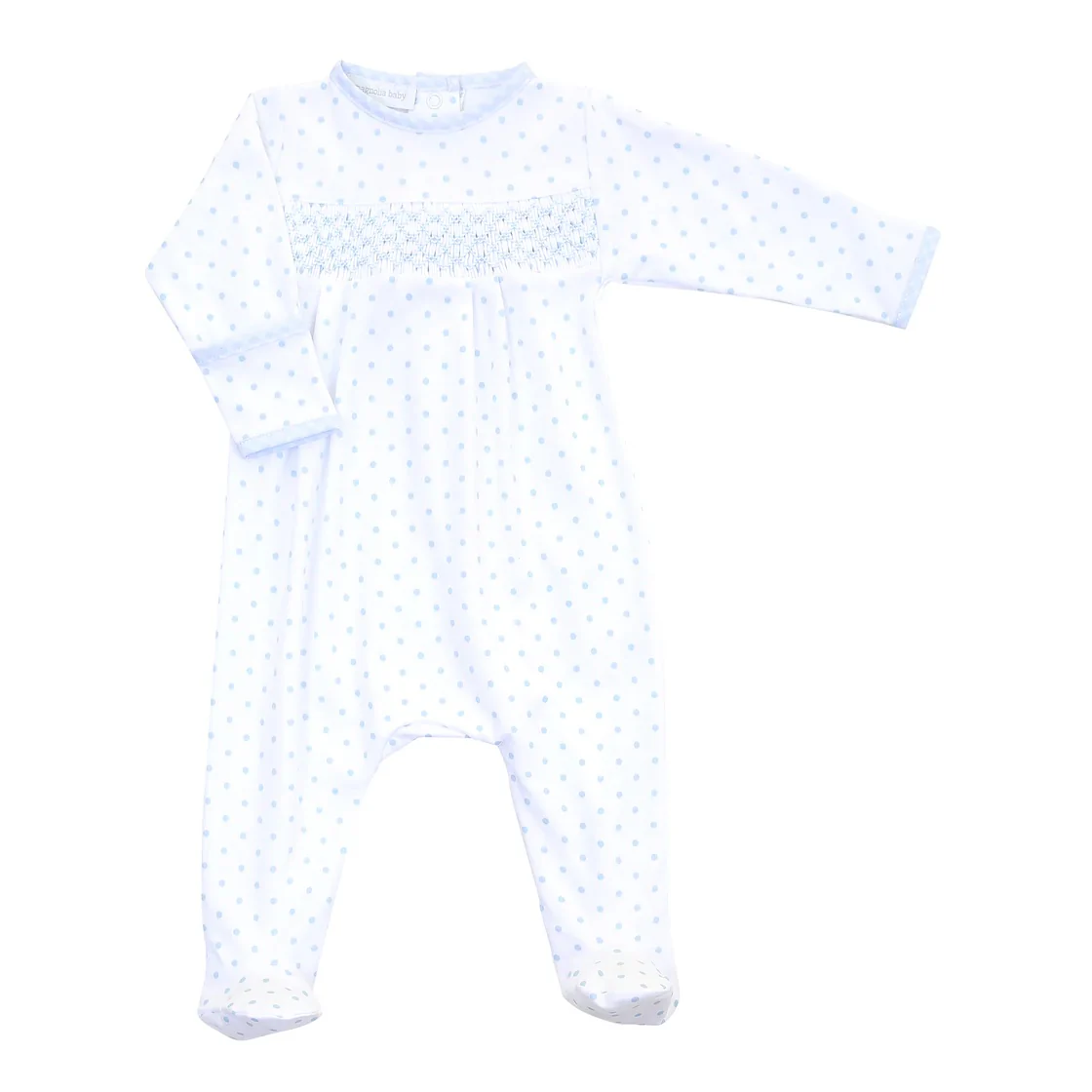 Polka Dot Smocked Essentials Footie - Image 2
