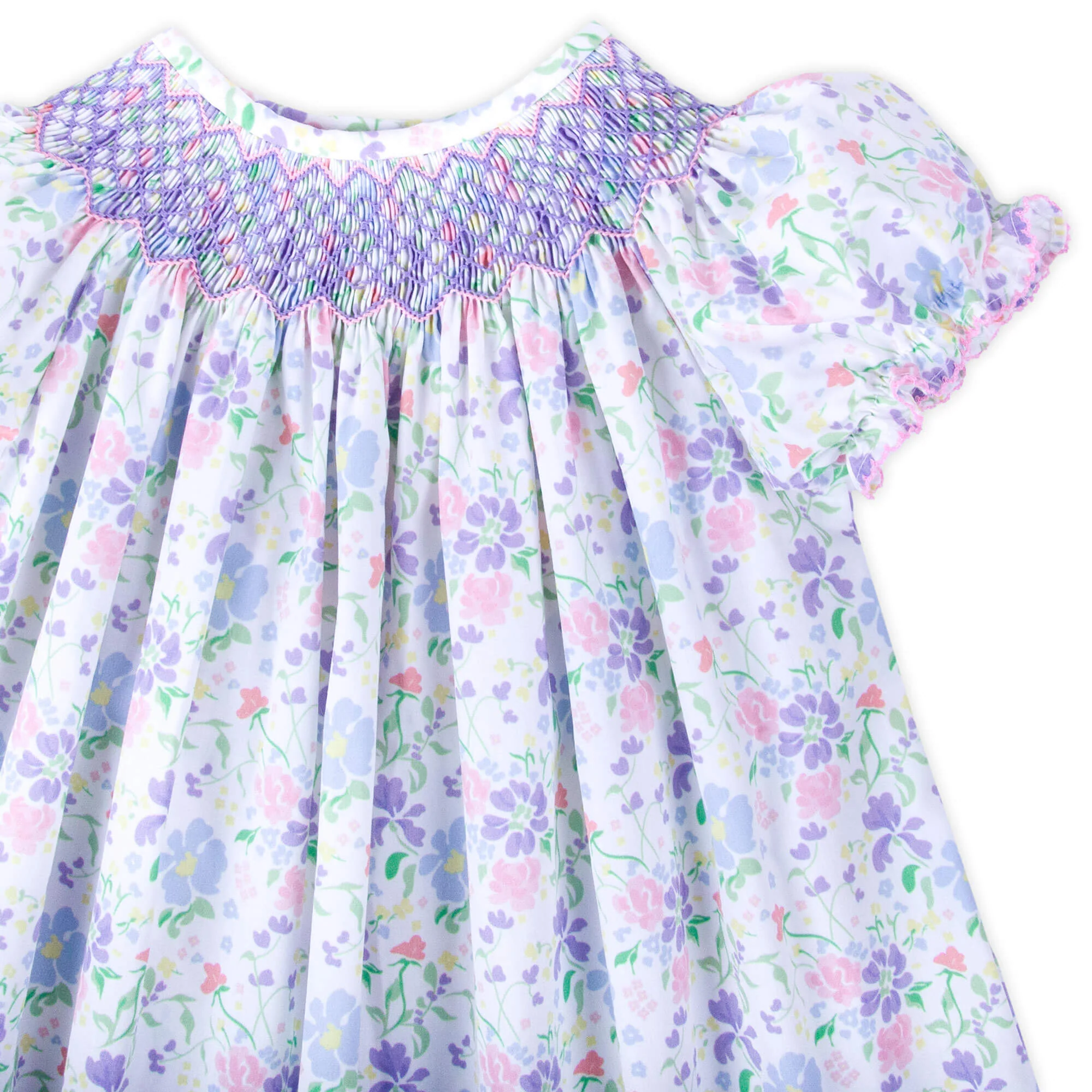 Poppy Floral Smocked Bishop Dress - Image 2