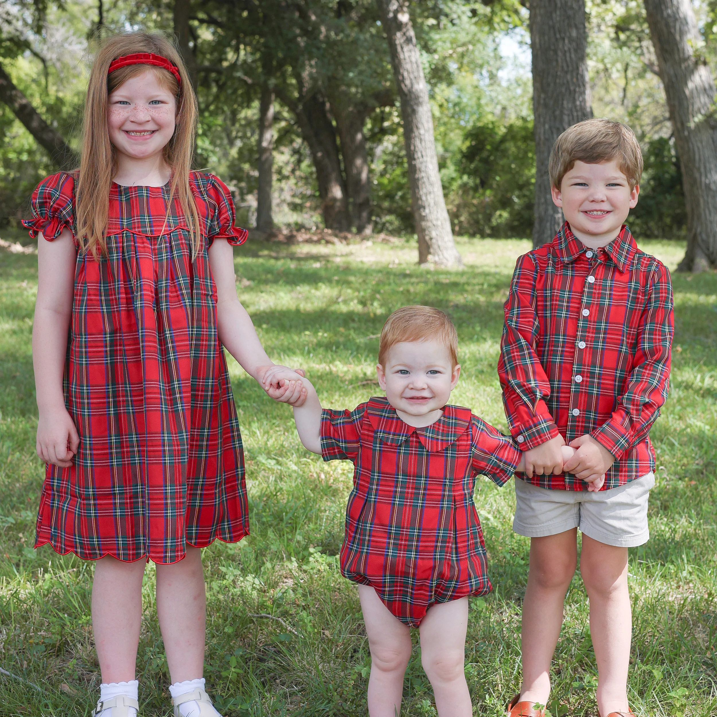 Portland Plaid Red Collared Bubble - Image 2