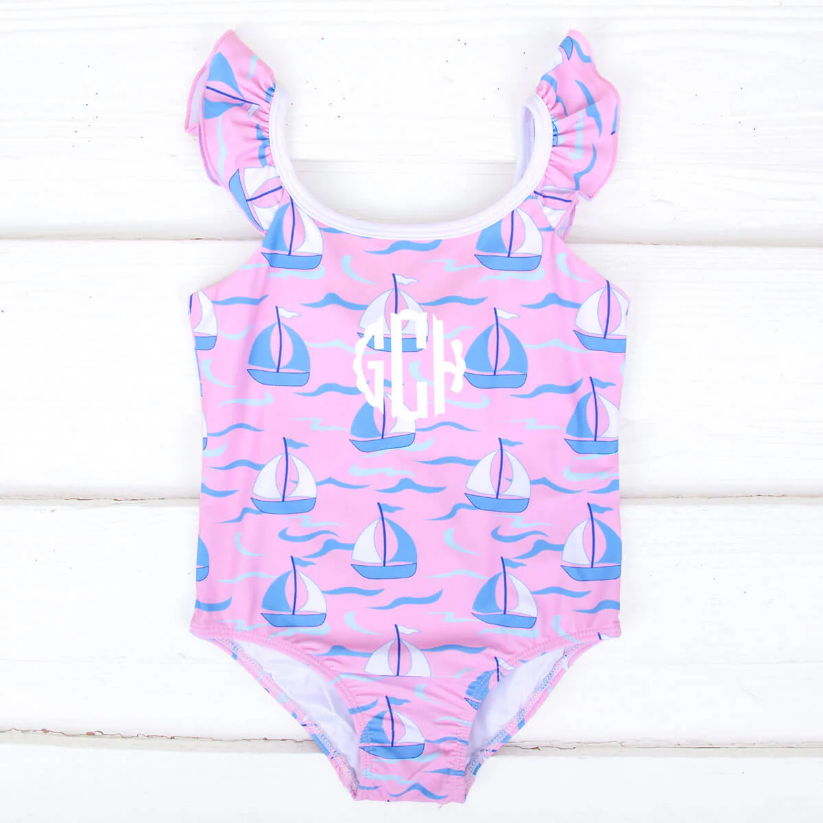 Positano Sailboat Pink One Piece Swimsuit - Image 3