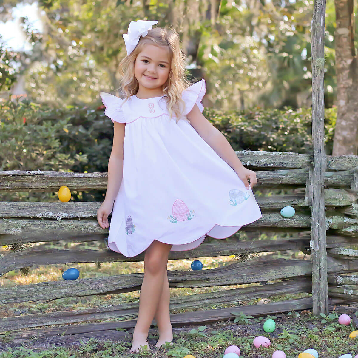 Precious Easter Eggs White Amelia Dress - Image 5