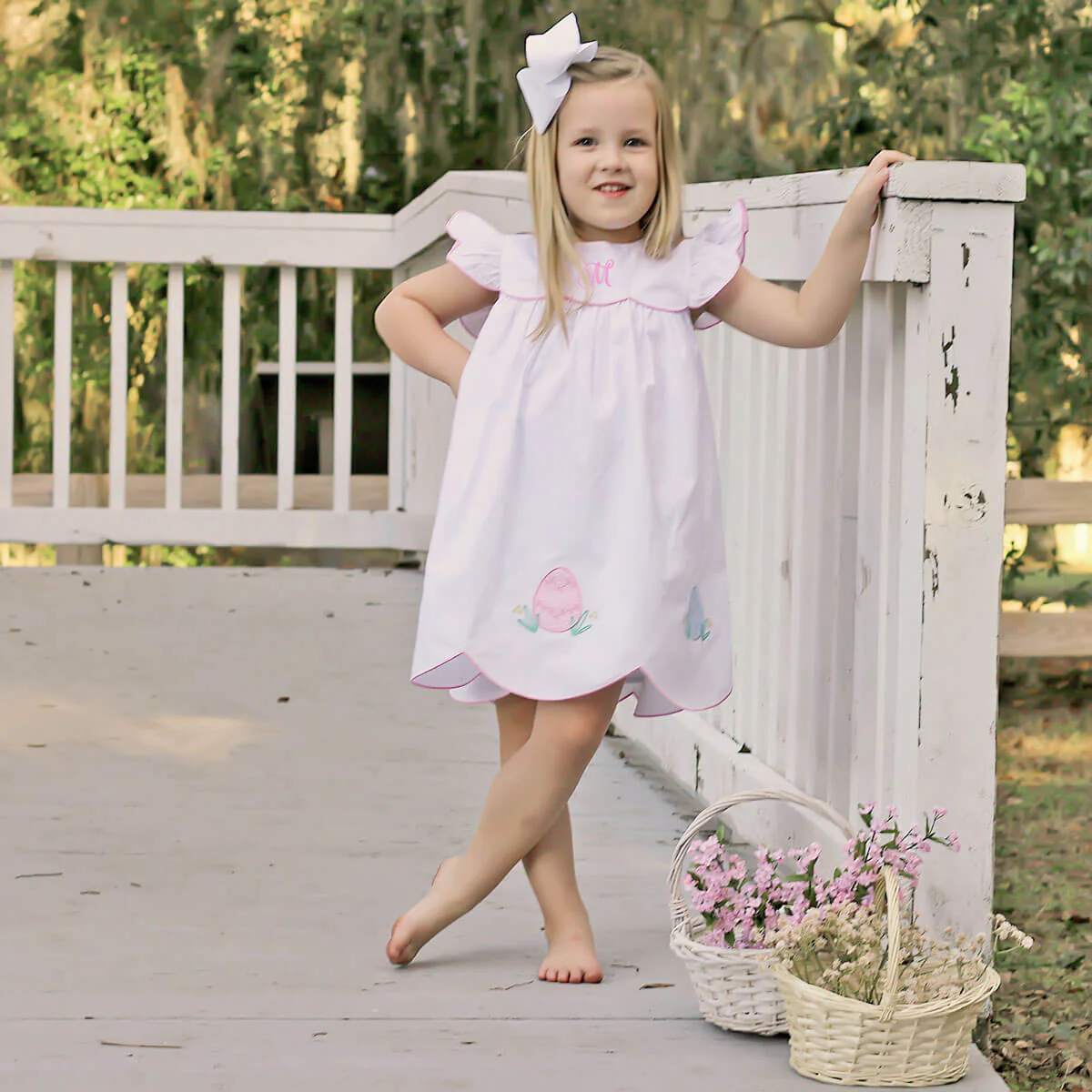 Precious Easter Eggs White Amelia Dress - Image 8