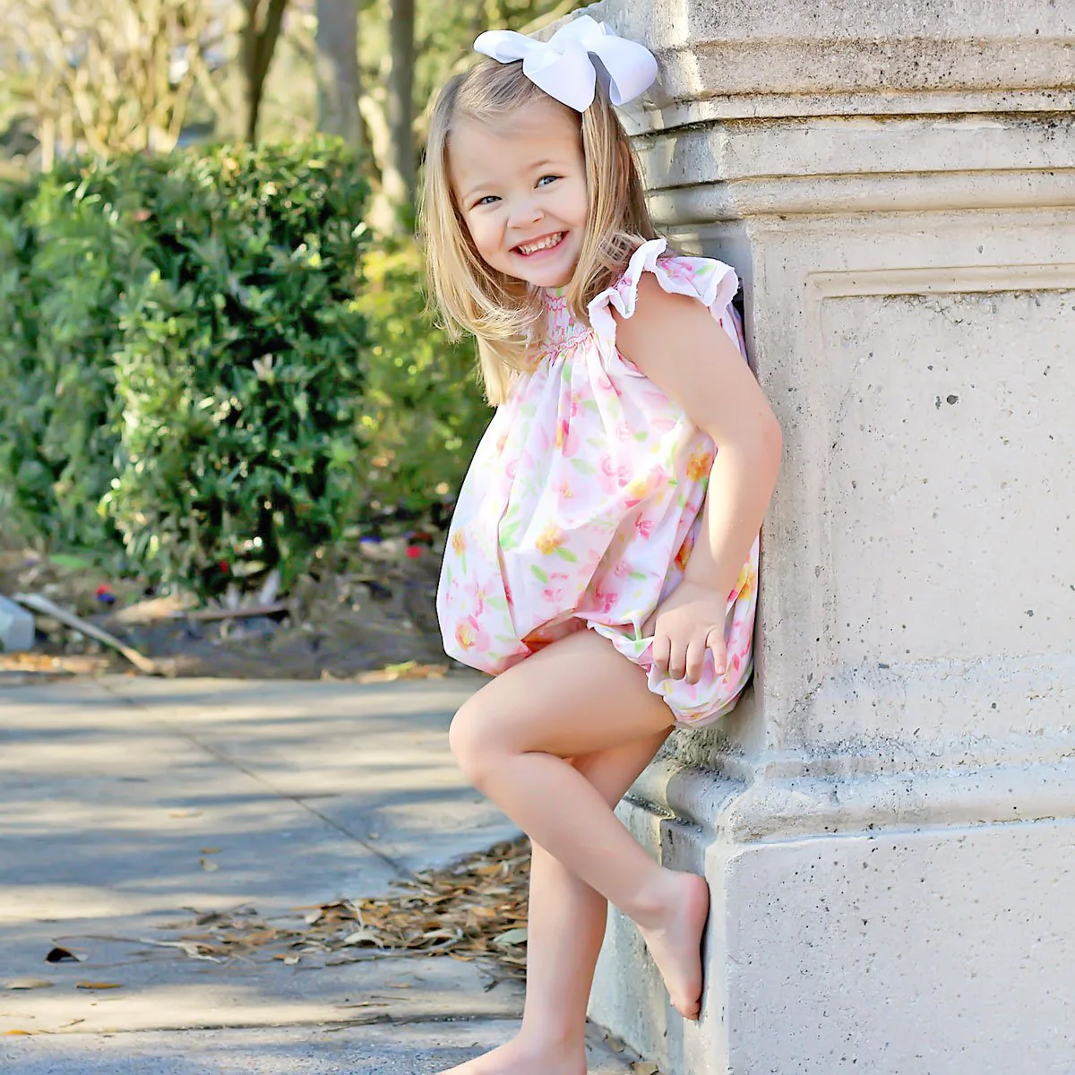 Pretty Peony Smocked Geometric Bubble - Image 7