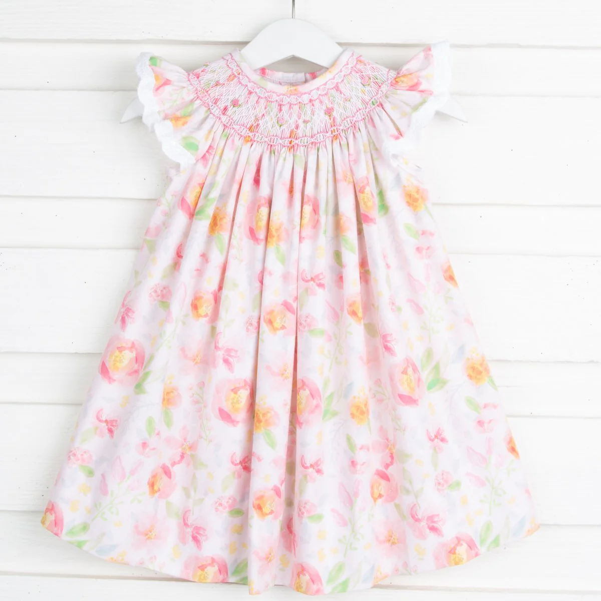 Pretty Peony Smocked Geometric Dress - Image 2