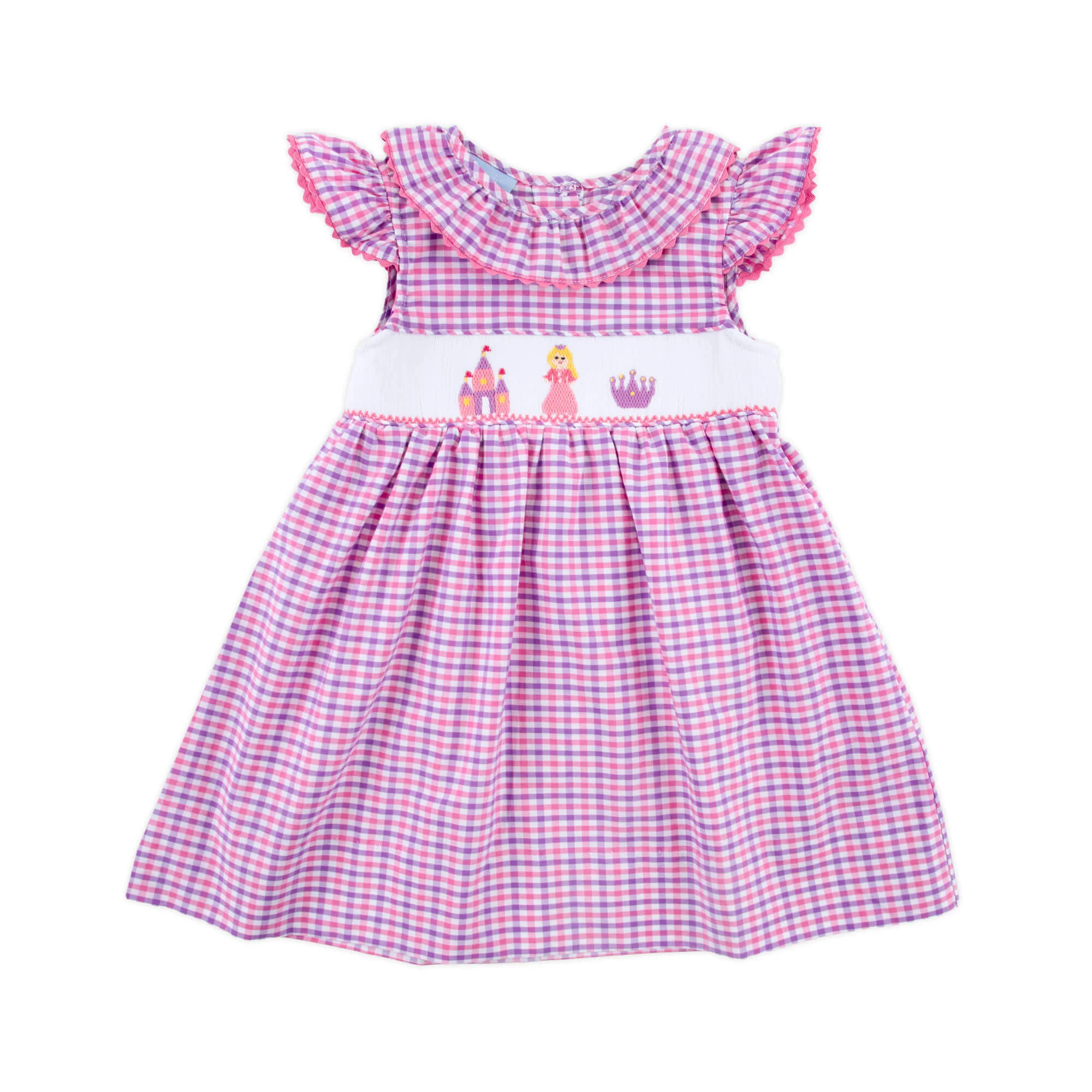 Princess Castle Smocked Pink & Purple Beverly Dress