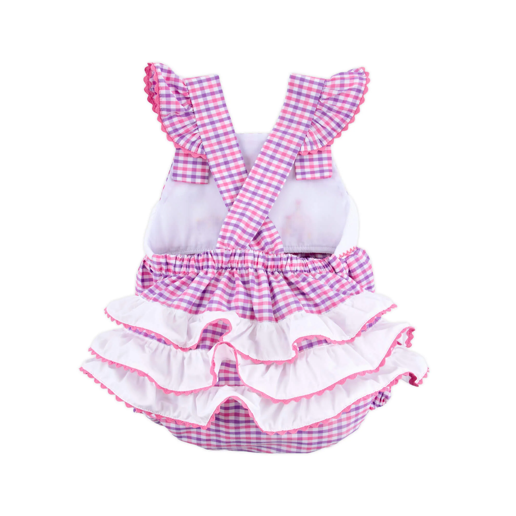 Princess Castle Smocked Pink & Purple Leah Bubble - Image 2