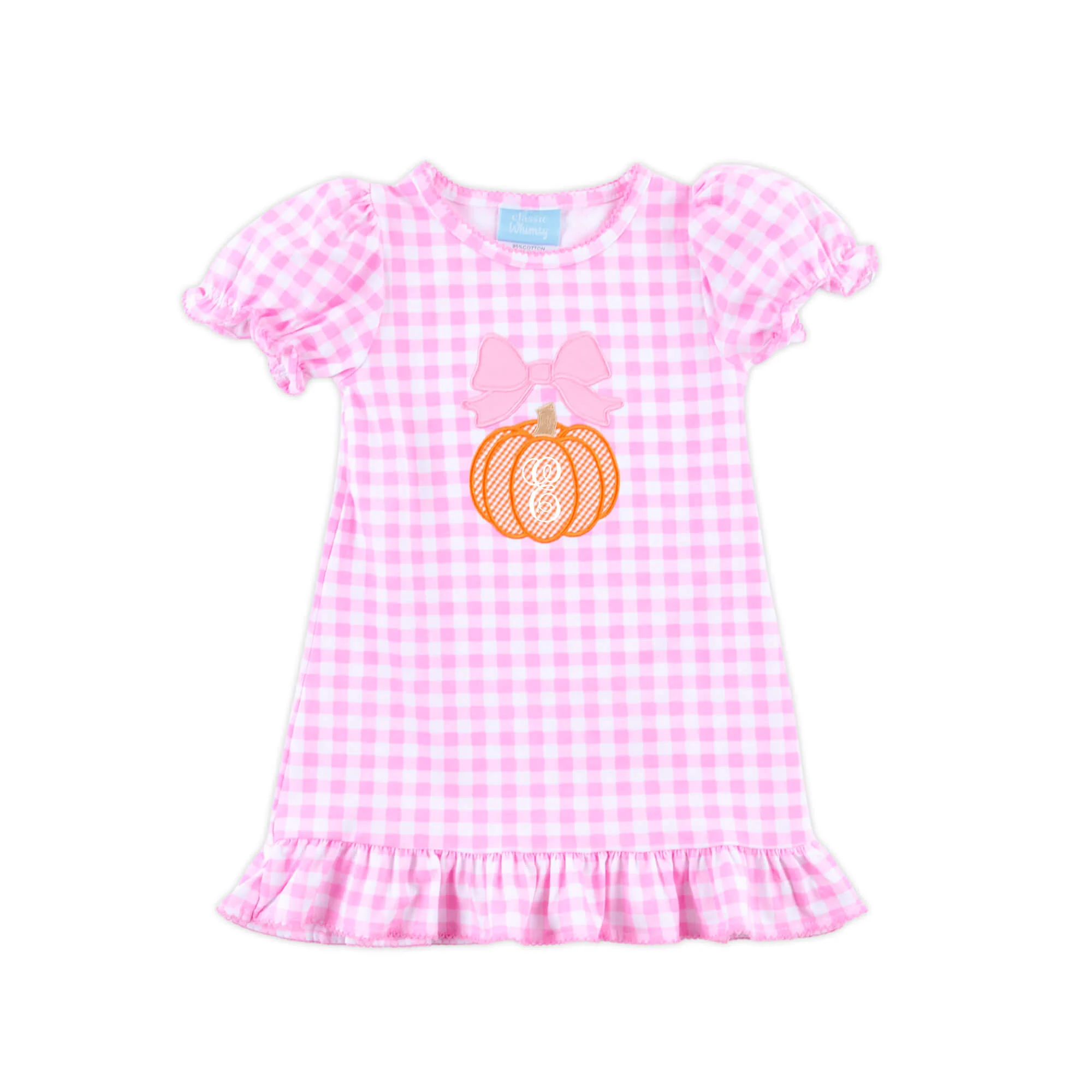 Pumpkin & Bow Pink Gingham Milly Dress - Image 2
