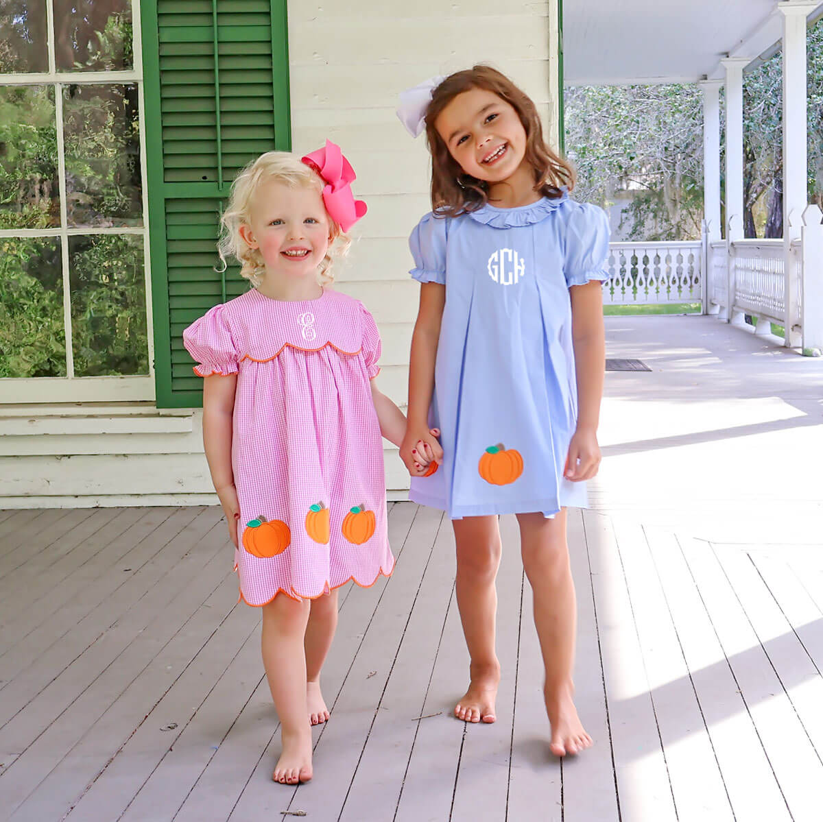 Pumpkin Cluster Light Blue Chloe Dress - Image 3