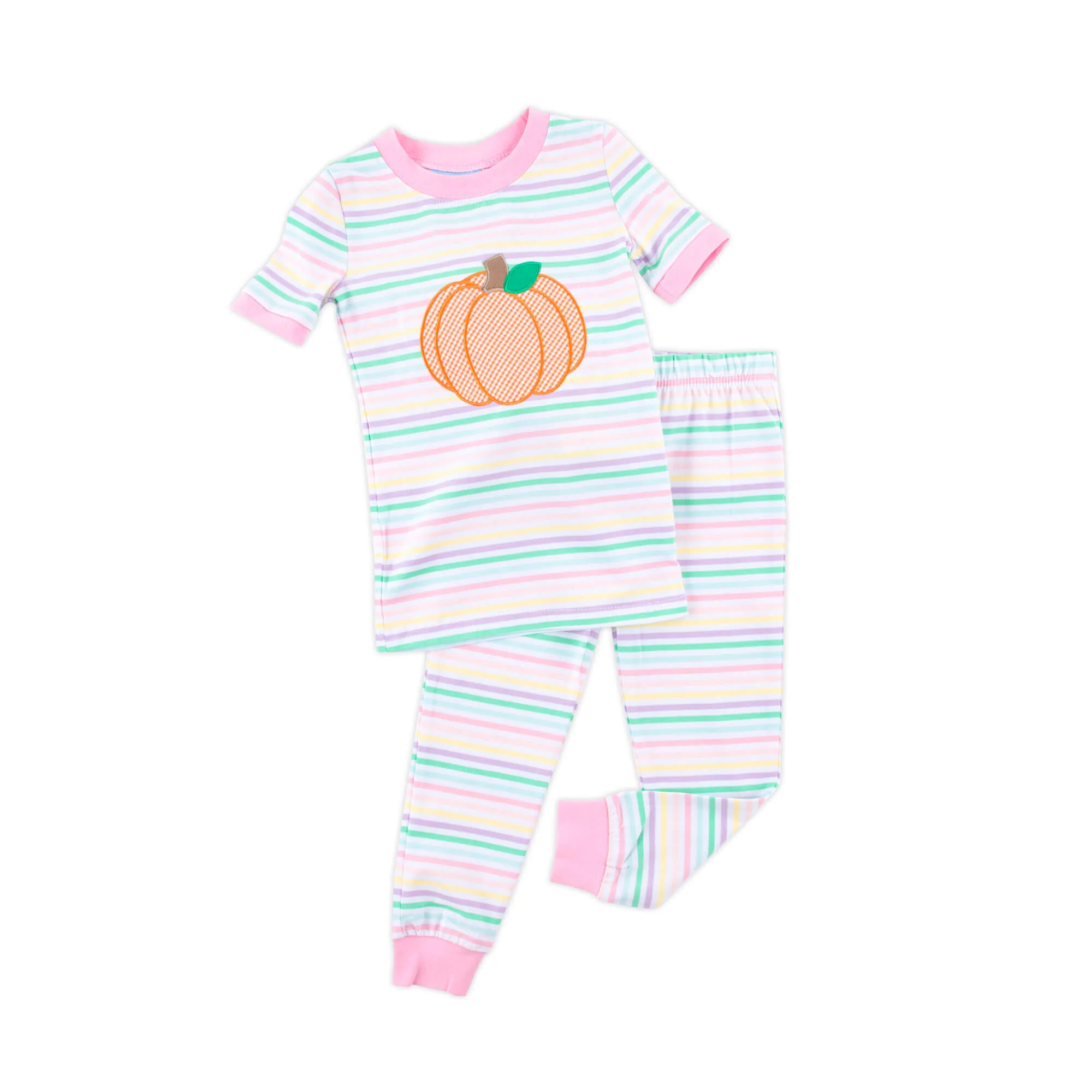 Pumpkin Pastel Pink Stripe Pajamas - Image 3
