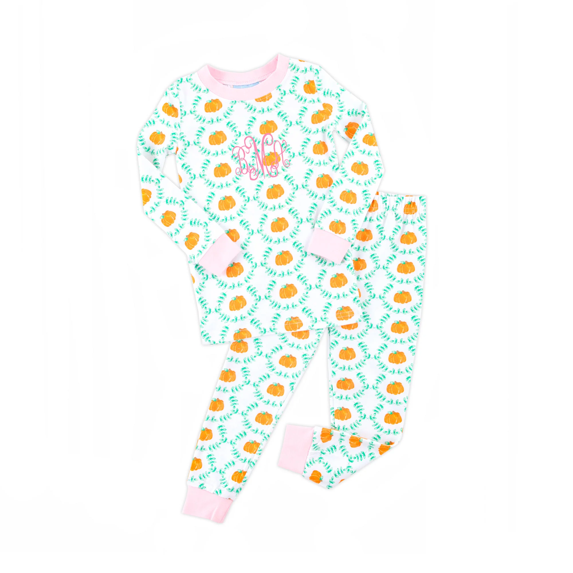 Pumpkin Splendor Pink Rib Pajamas - Image 2
