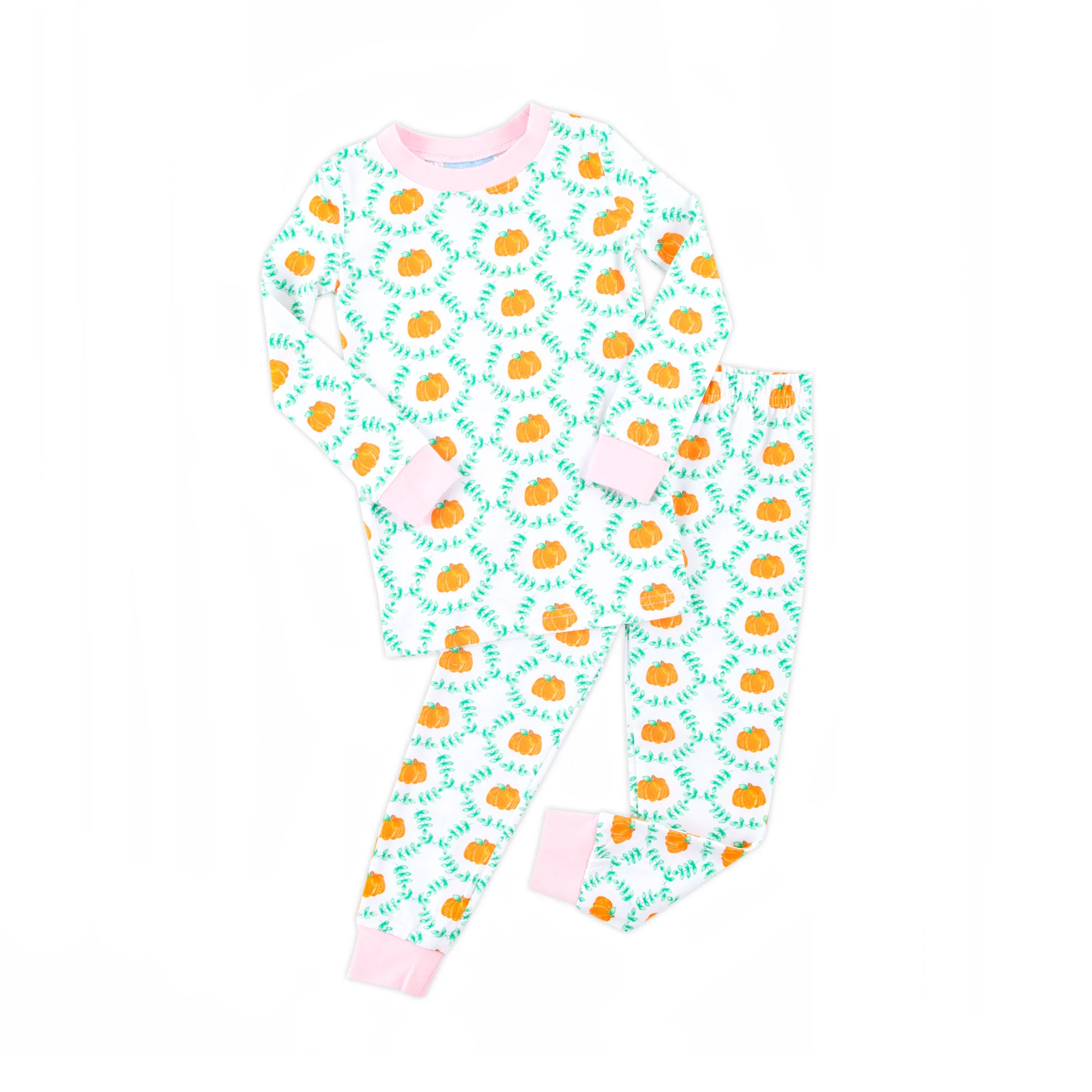 Pumpkin Splendor Pink Rib Pajamas - Image 4