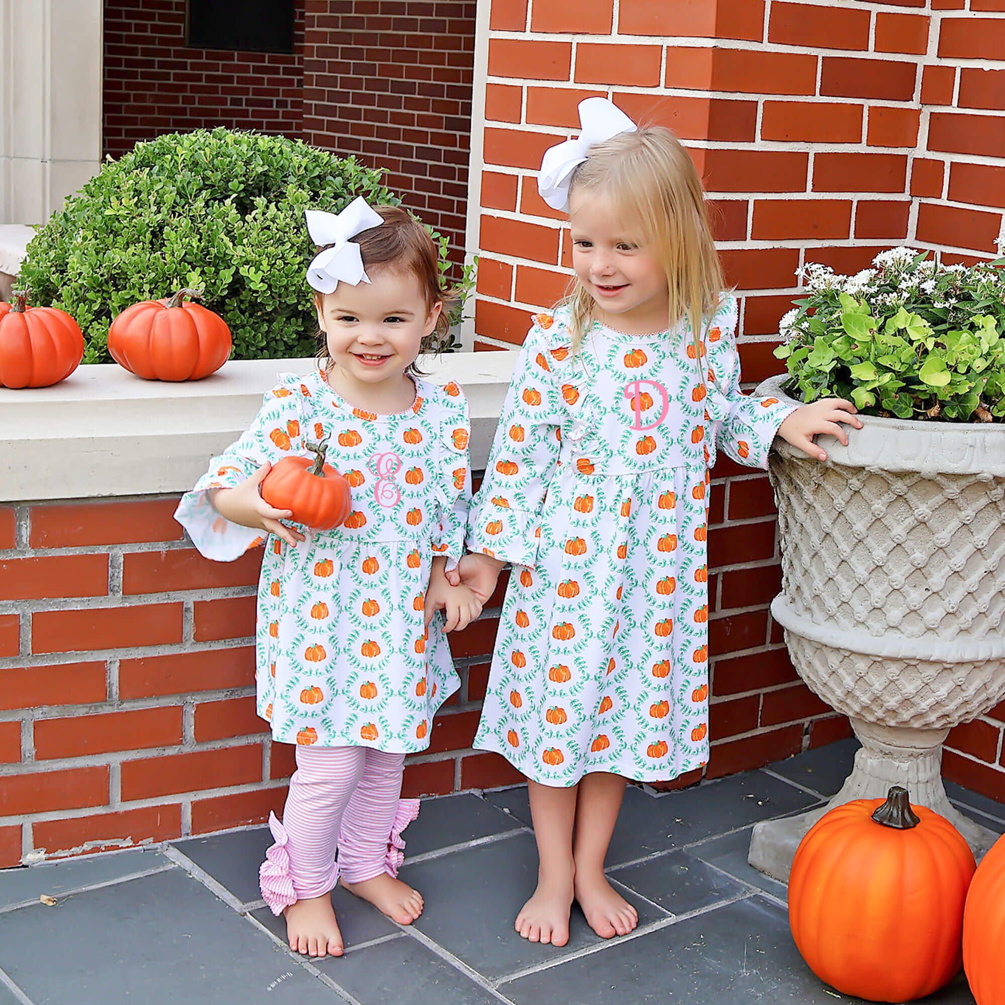 Pumpkin Splendor Pink Stripe Olivia Legging Set - Image 5