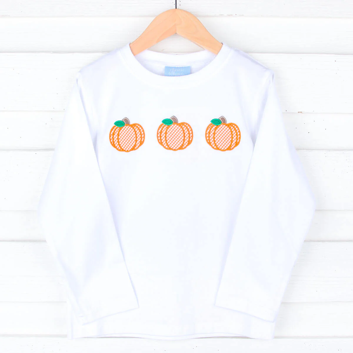 Pumpkin Trio White Long Sleeve Shirt - Image 4