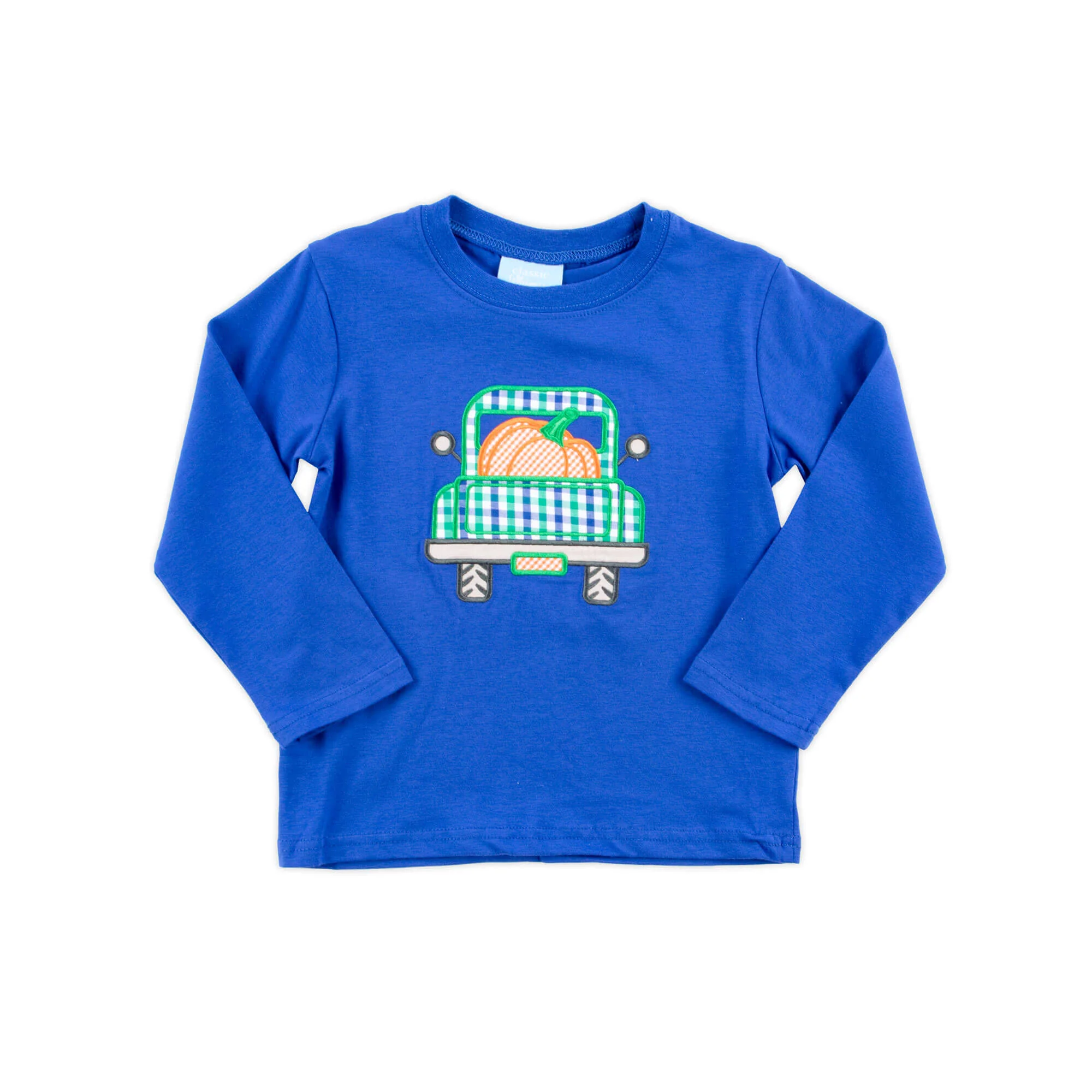 Pumpkin Truck Royal Blue Long Sleeve Shirt - Image 4