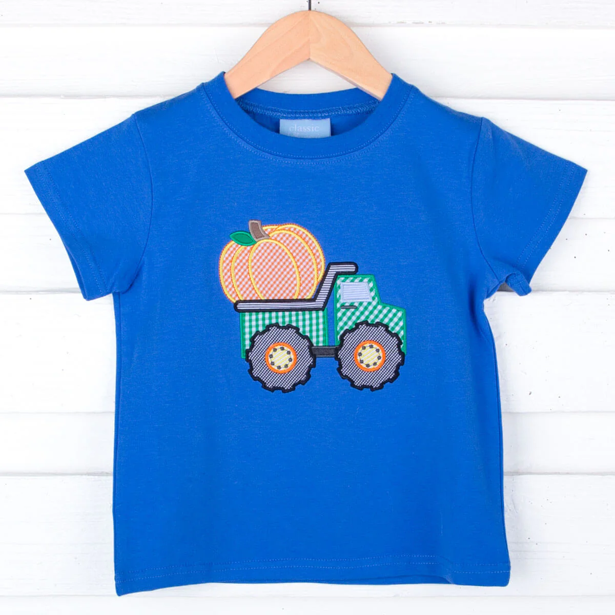 Pumpkin Truck Royal Blue Short Sleeve Shirt - Image 3