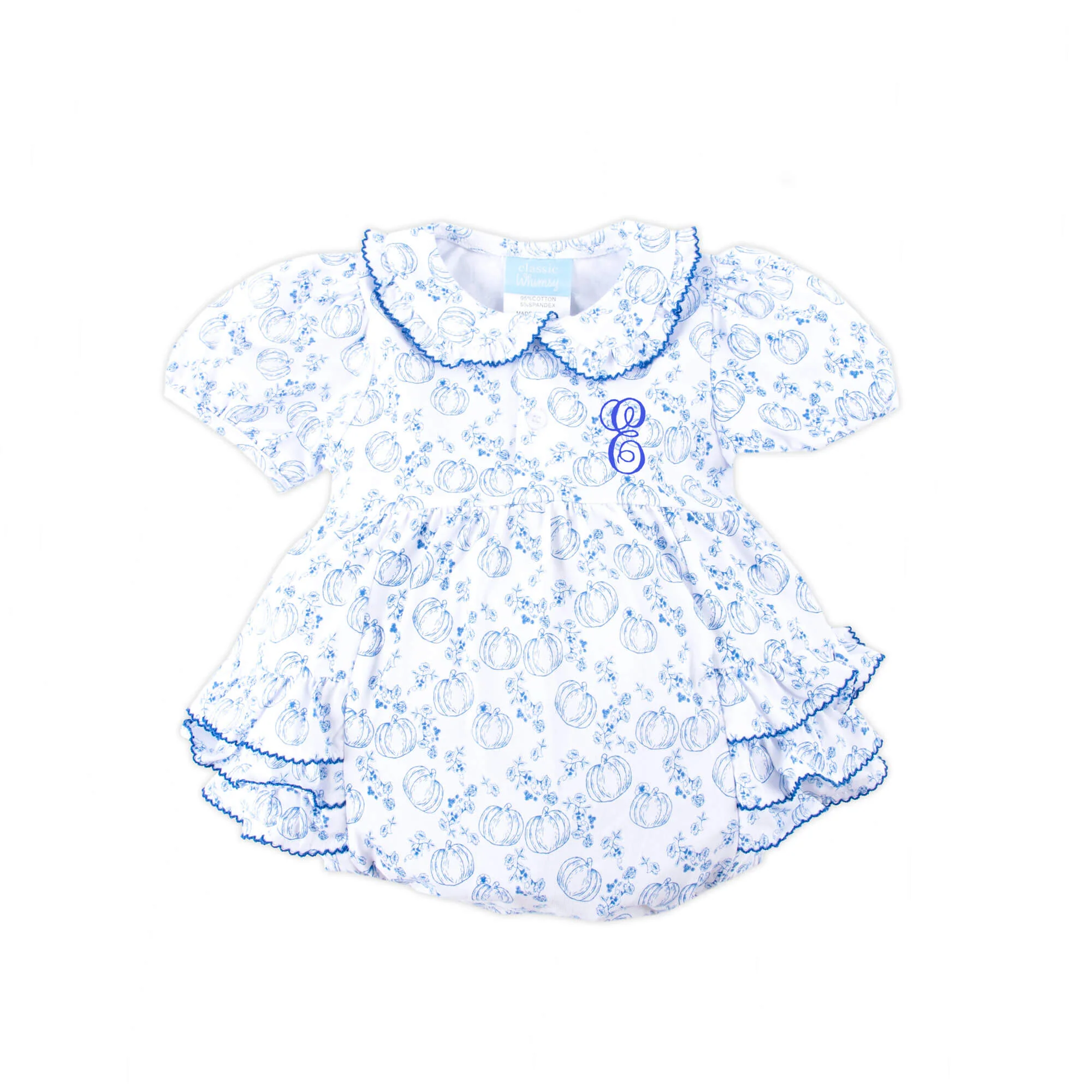 Pumpkin Blue Toile Gwen Bubble - Image 2