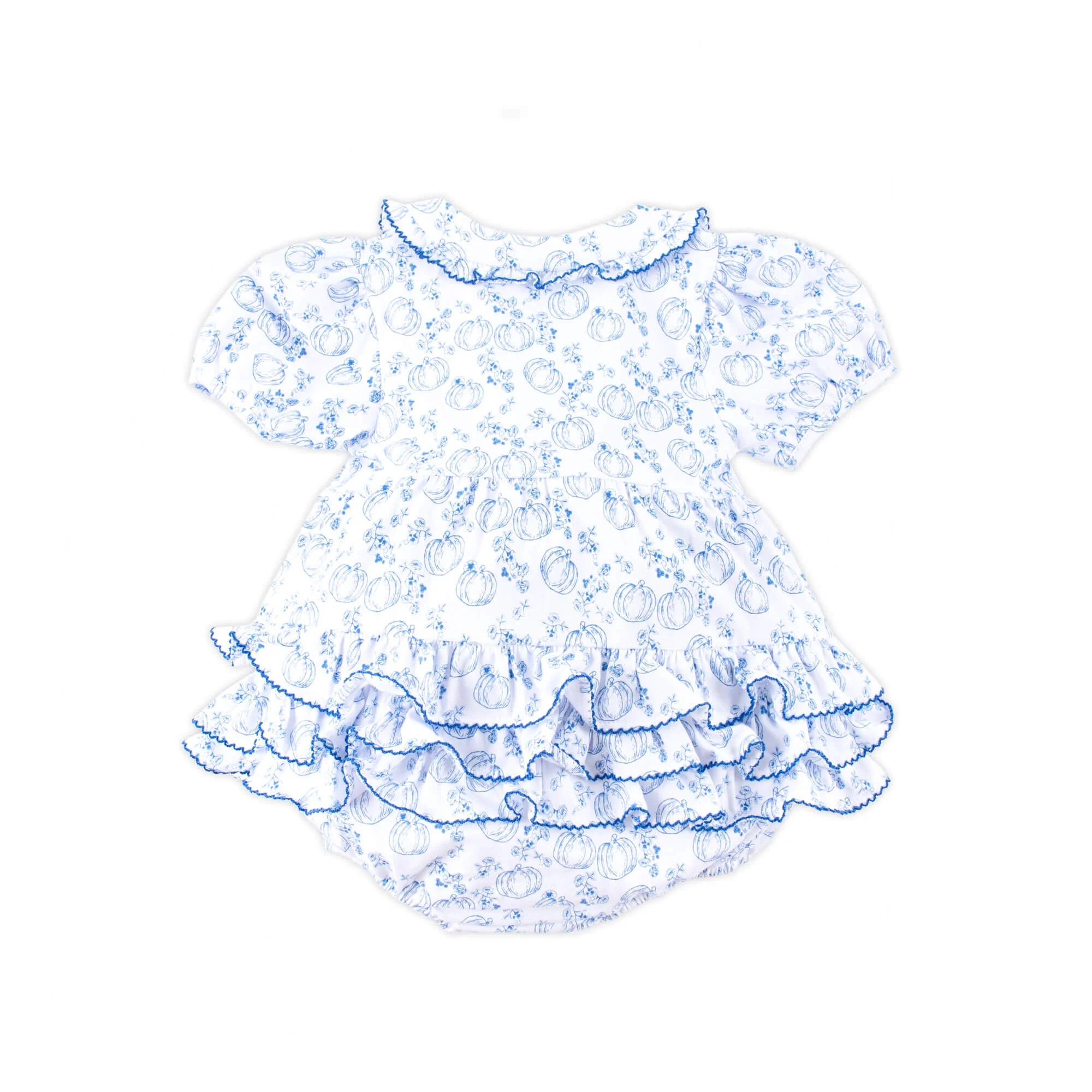 Pumpkin Blue Toile Gwen Bubble - Image 4