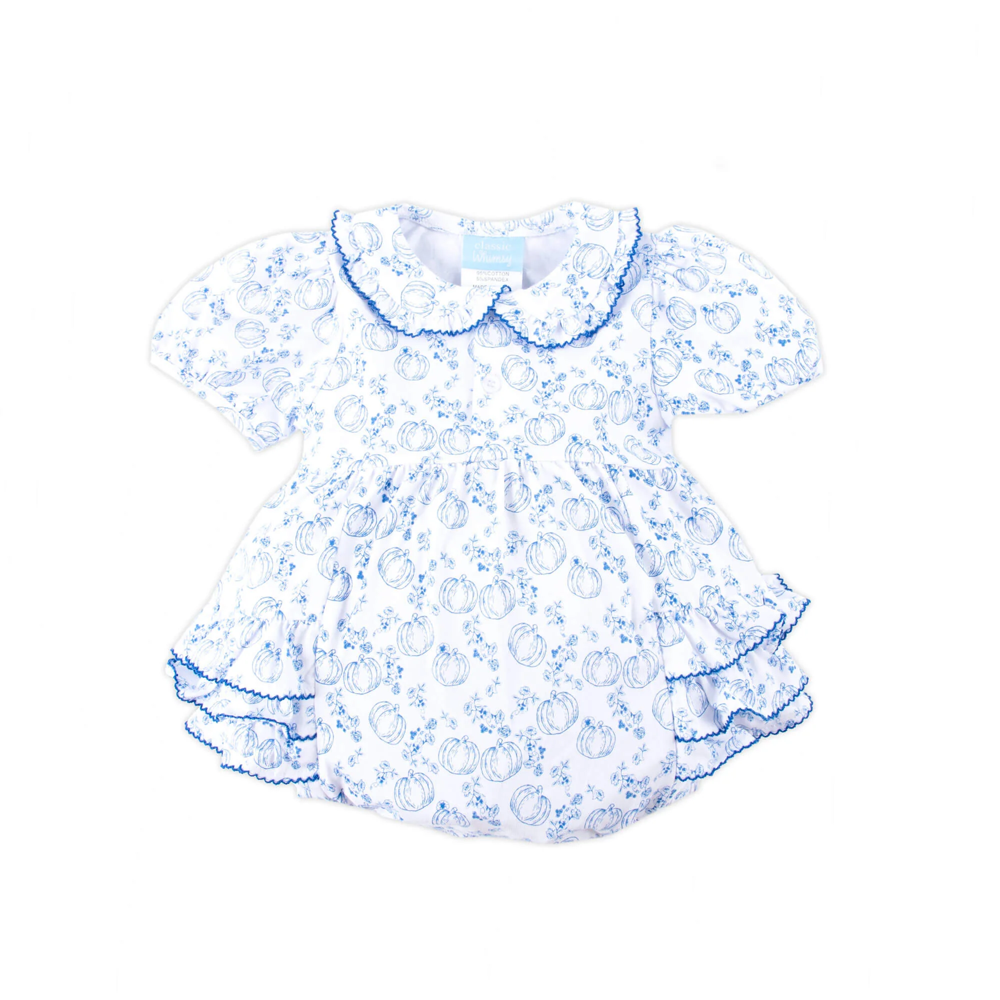 Pumpkin Blue Toile Gwen Bubble - Image 6