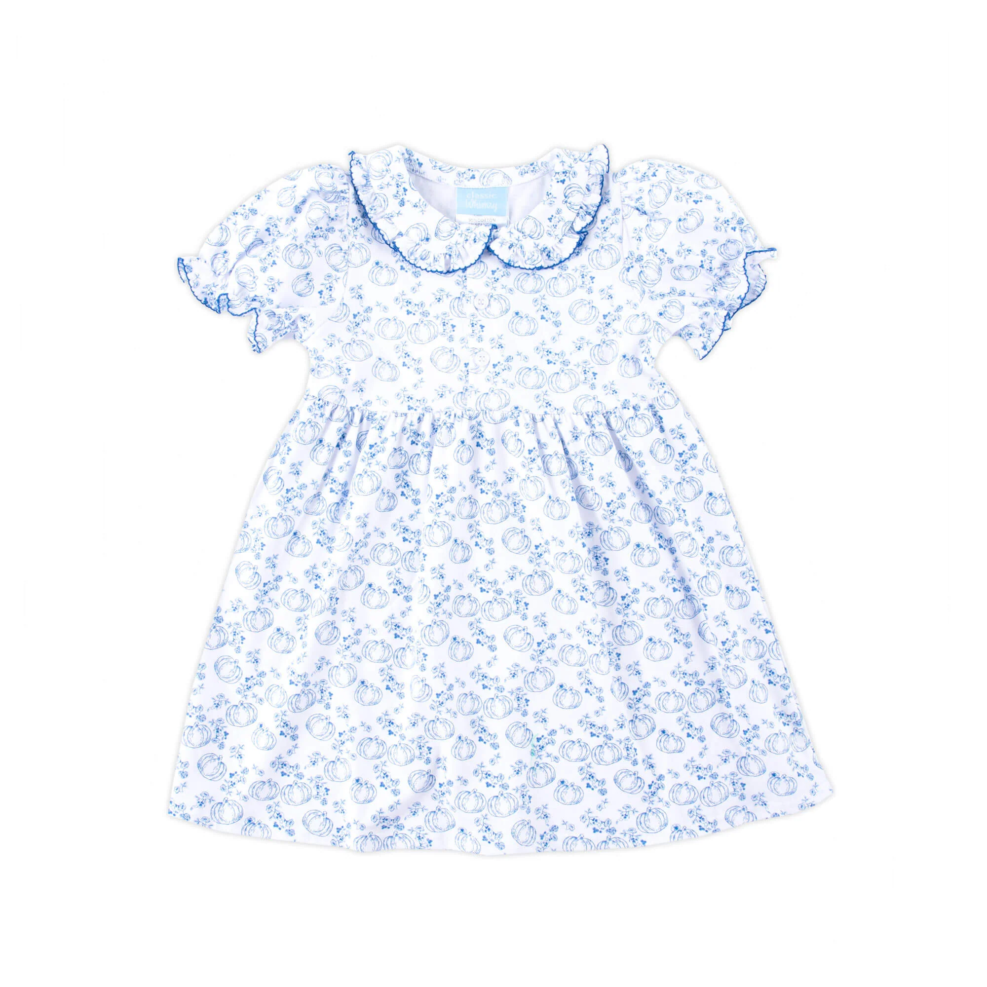 Pumpkin Blue Toile Gwen Dress - Image 4