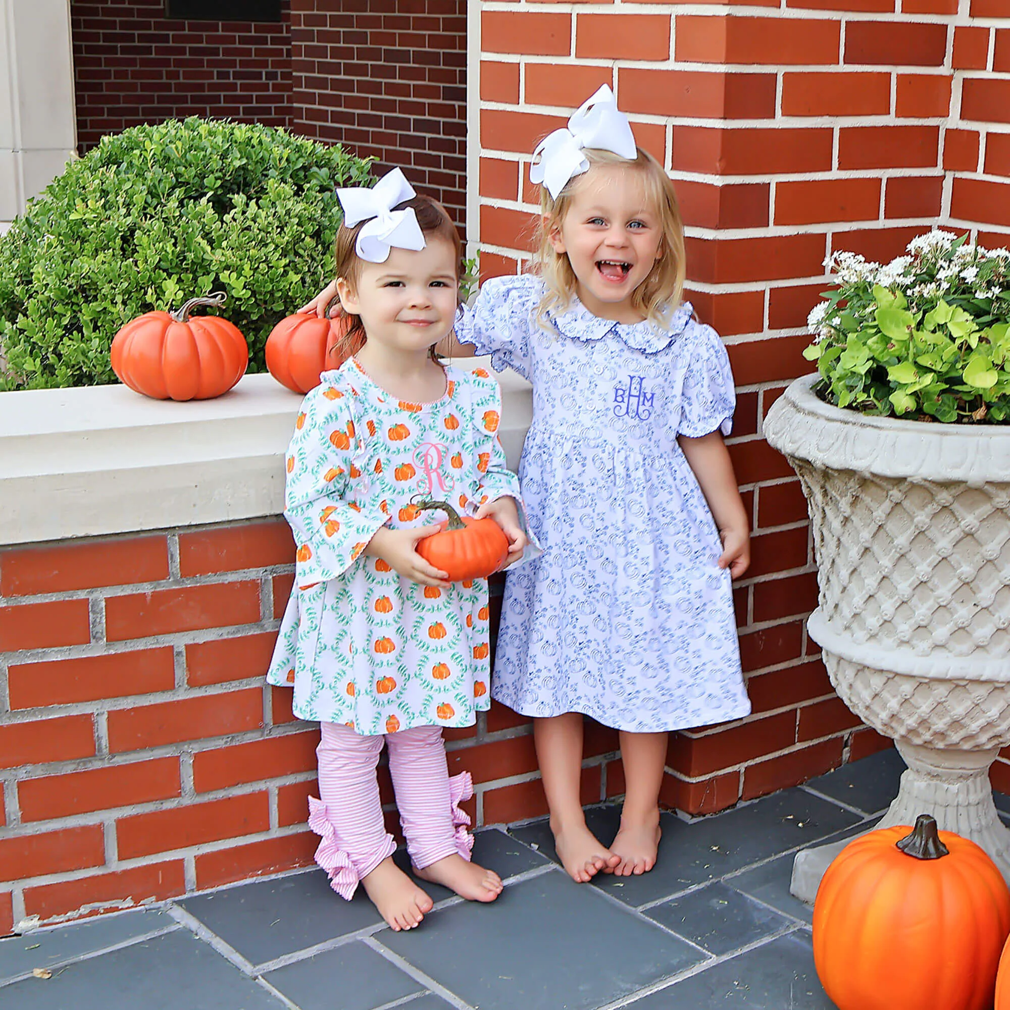 Pumpkin Blue Toile Gwen Dress - Image 5