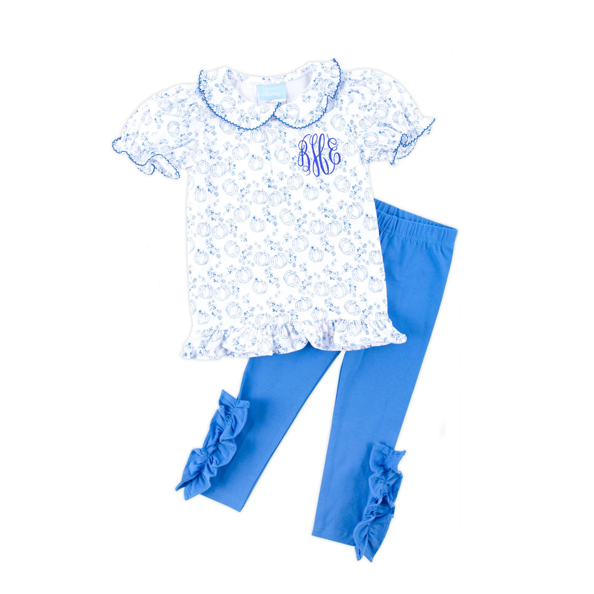Pumpkin Blue Toile Gwen Legging Set - Image 2