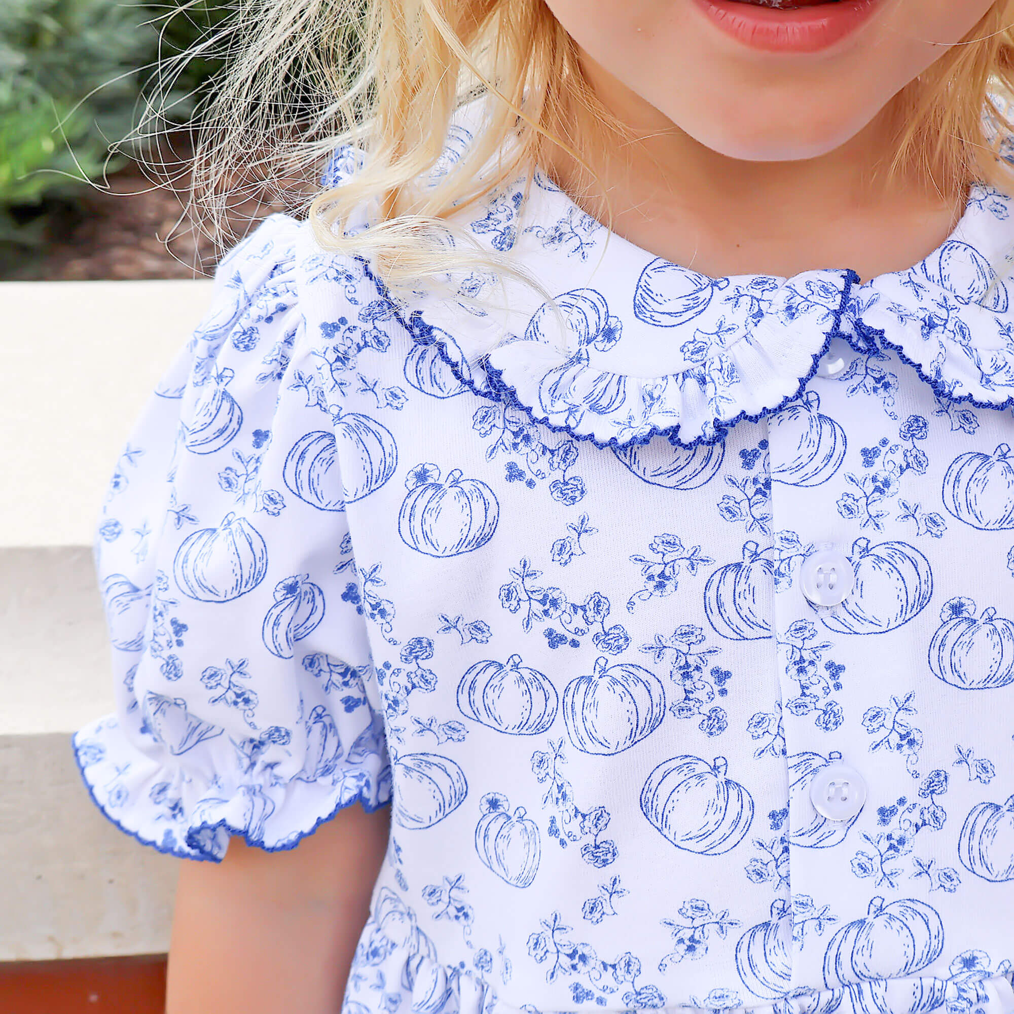 Pumpkin Blue Toile Gwen Legging Set - Image 3