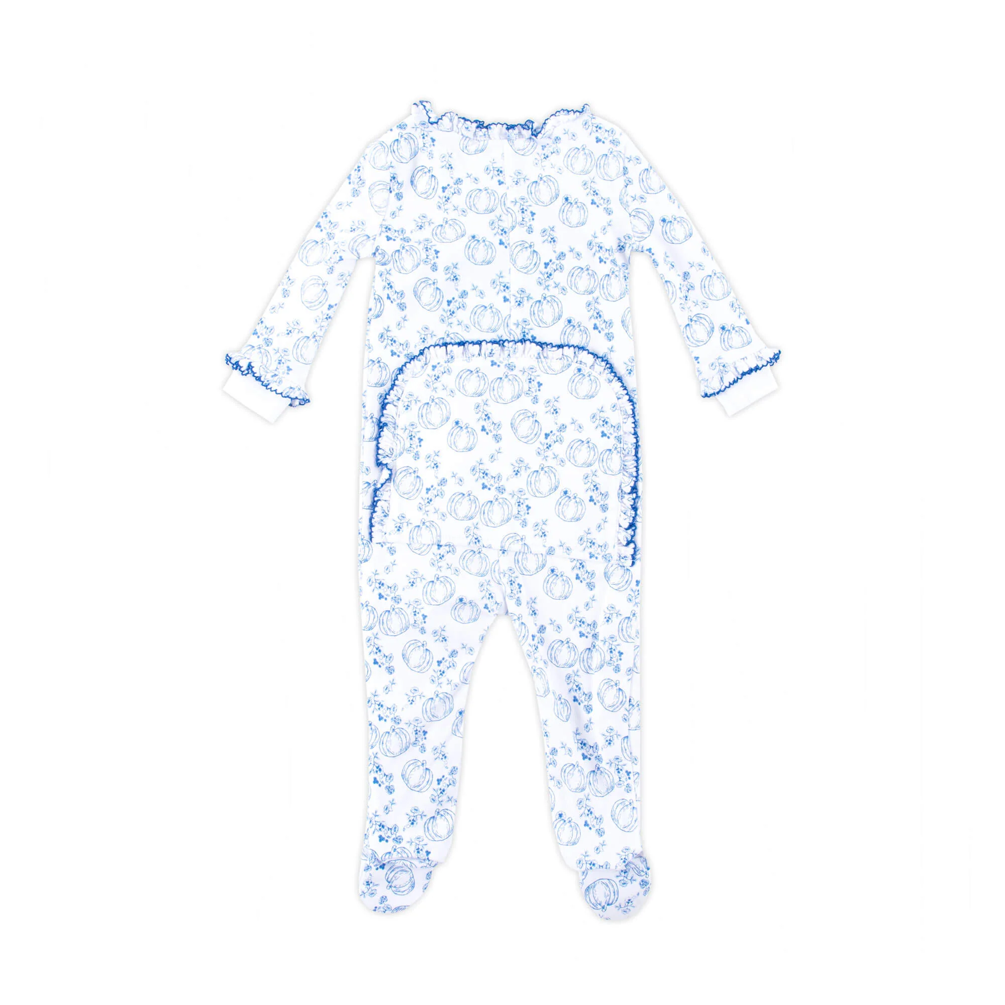Pumpkin Blue Toile Zip Sleeper - Image 5