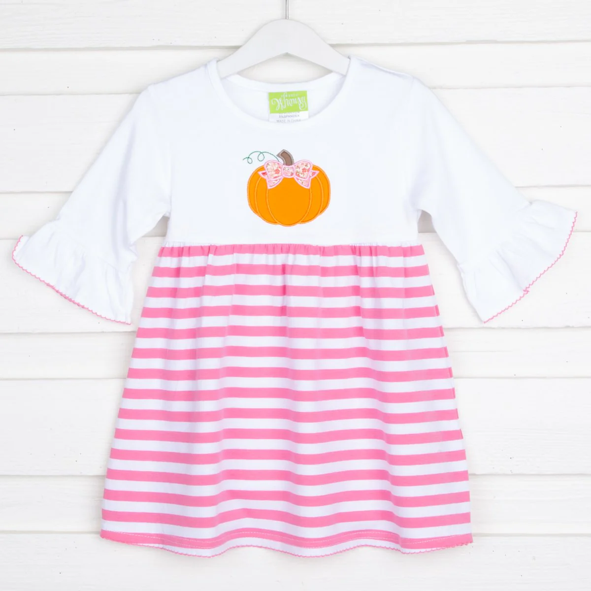 Pumpkin Pink Stripe Sophia Dress - Image 2