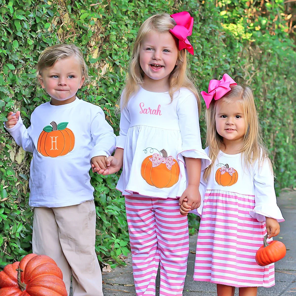 Pumpkin Pink Stripe Sophia Dress - Image 4