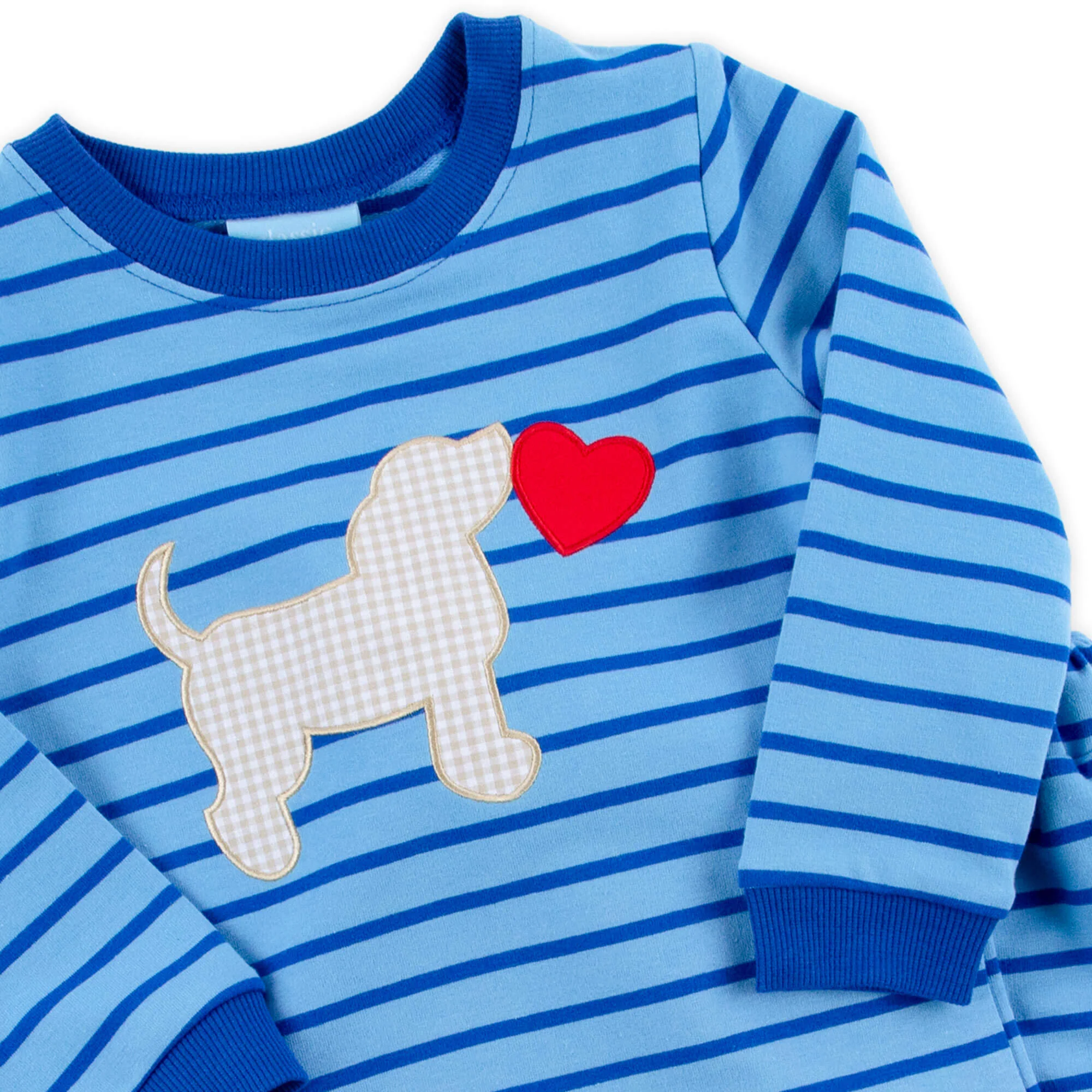 Puppy Love Blue Stripe Jogger Set - Image 2