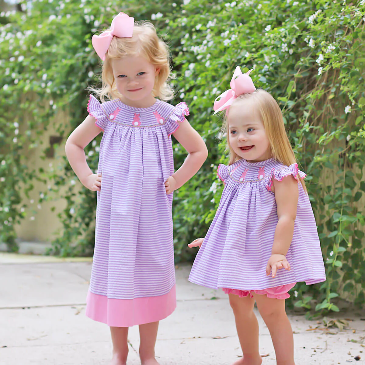 Purple Bunny Bum Smocked Bloomer Set - Image 3