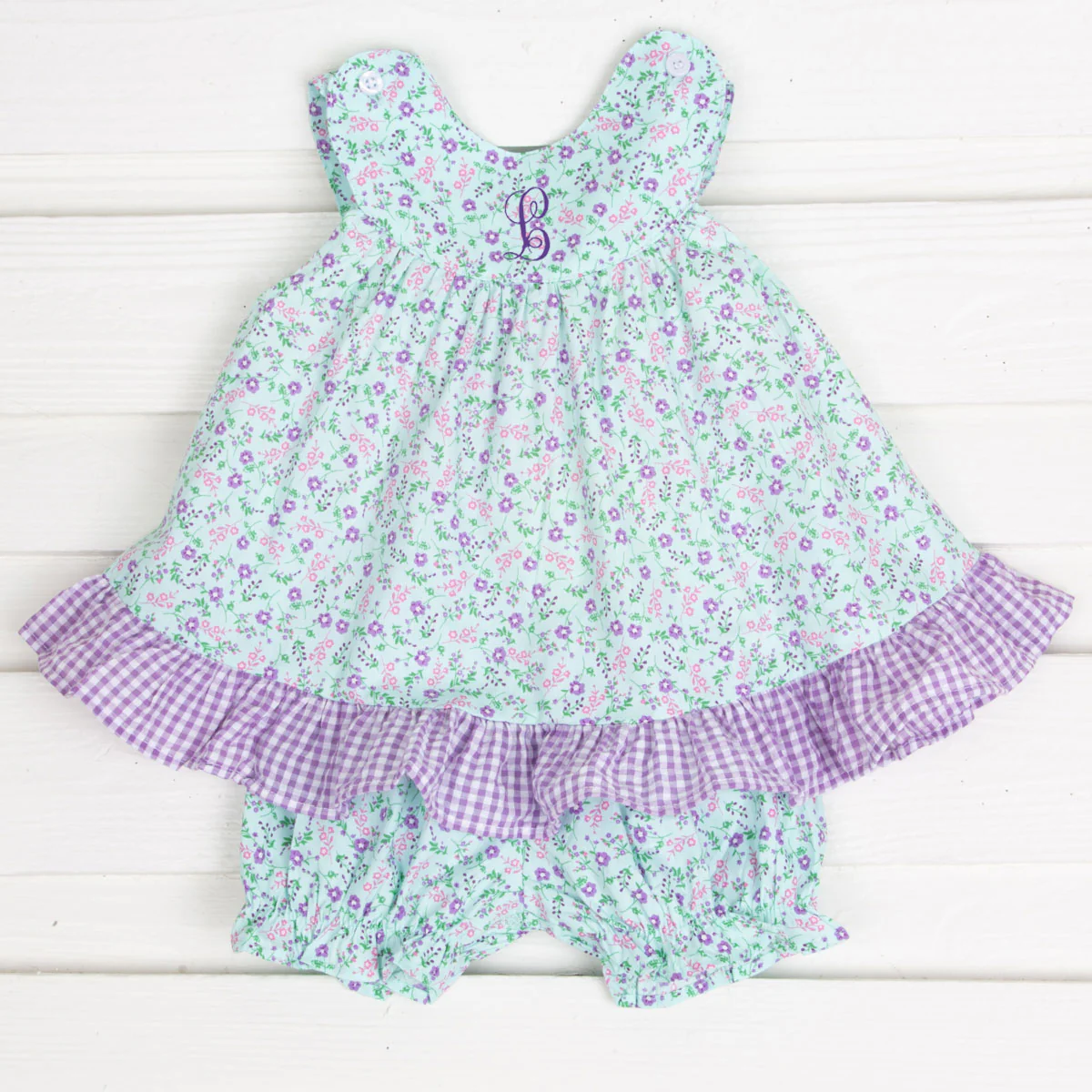 Purple Floral Blythe Bloomer Set - Image 3