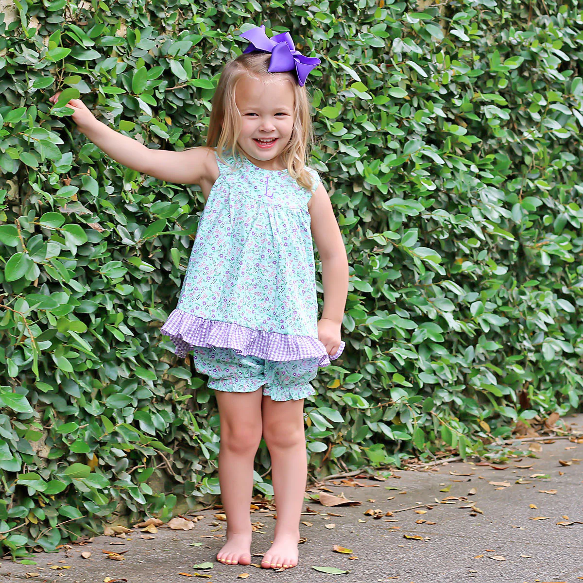 Purple Floral Blythe Bloomer Set - Image 5