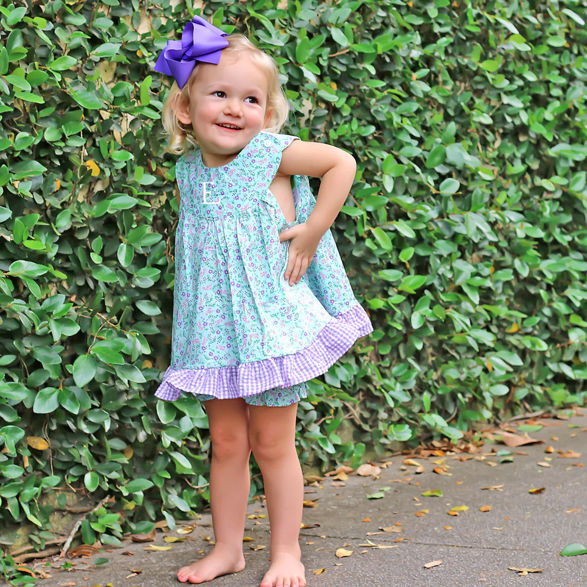Purple Floral Blythe Bloomer Set - Image 6