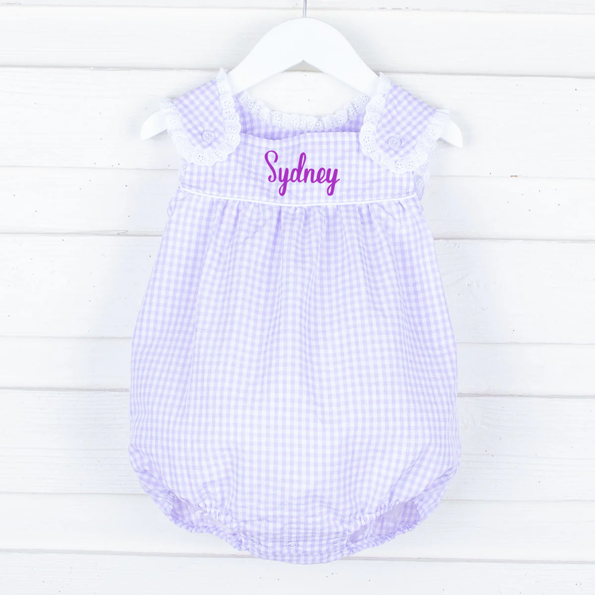 Purple Gingham Lulu Bubble - Image 3