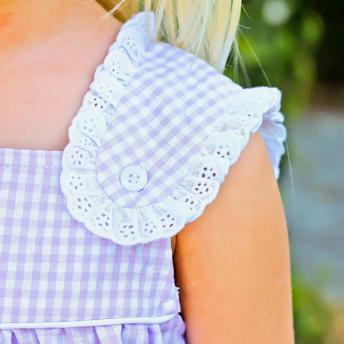 Purple Gingham Lulu Dress - Image 7