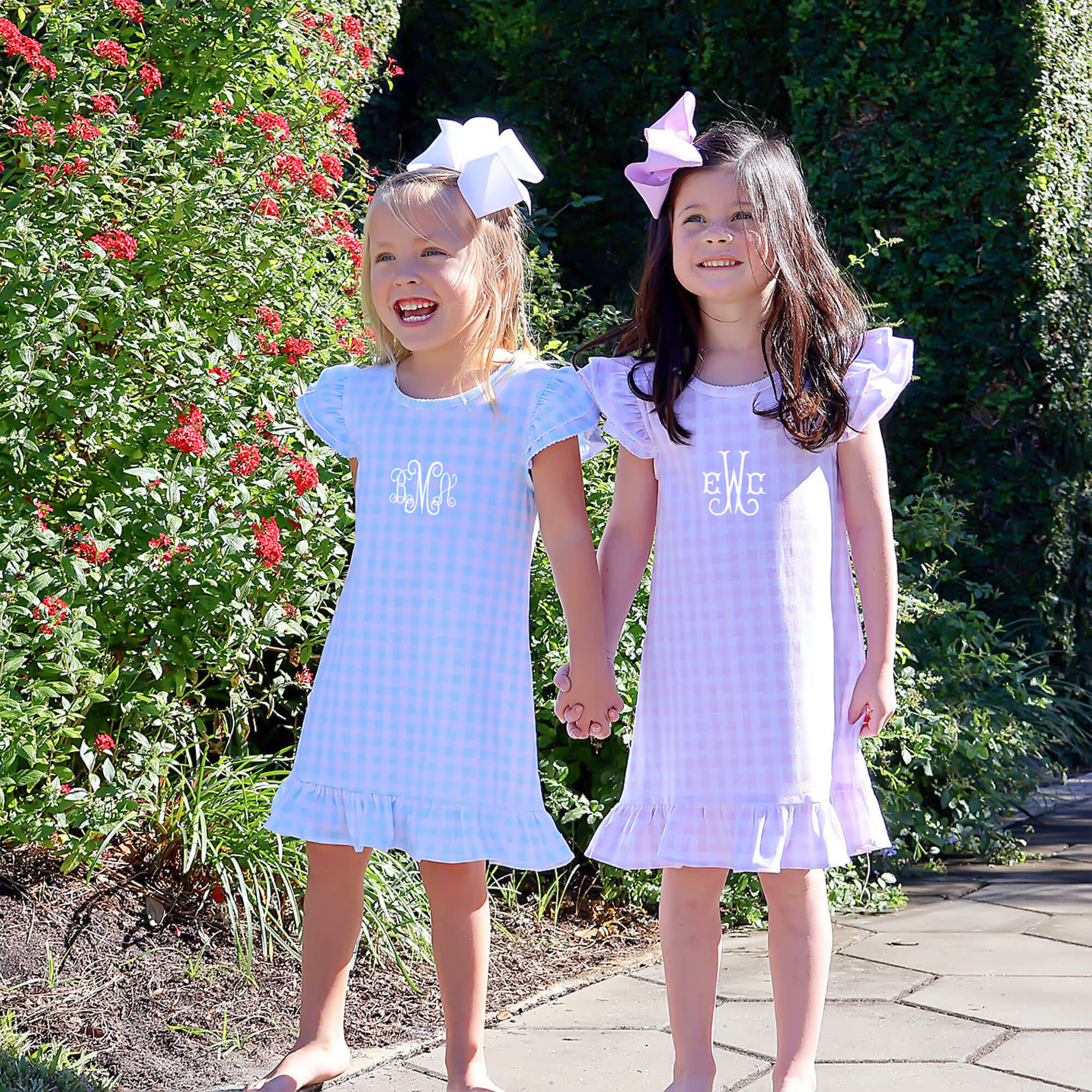 Milly Gingham Ruffle Dress Purple - Image 3