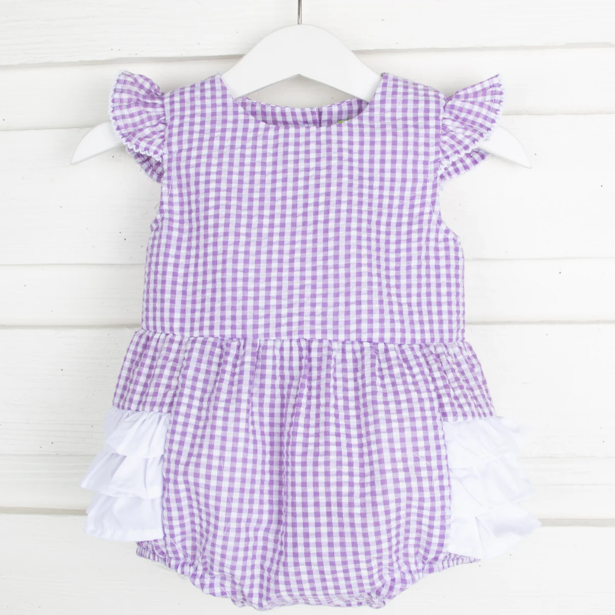 Purple Gingham Ruffle Bubble - Image 2