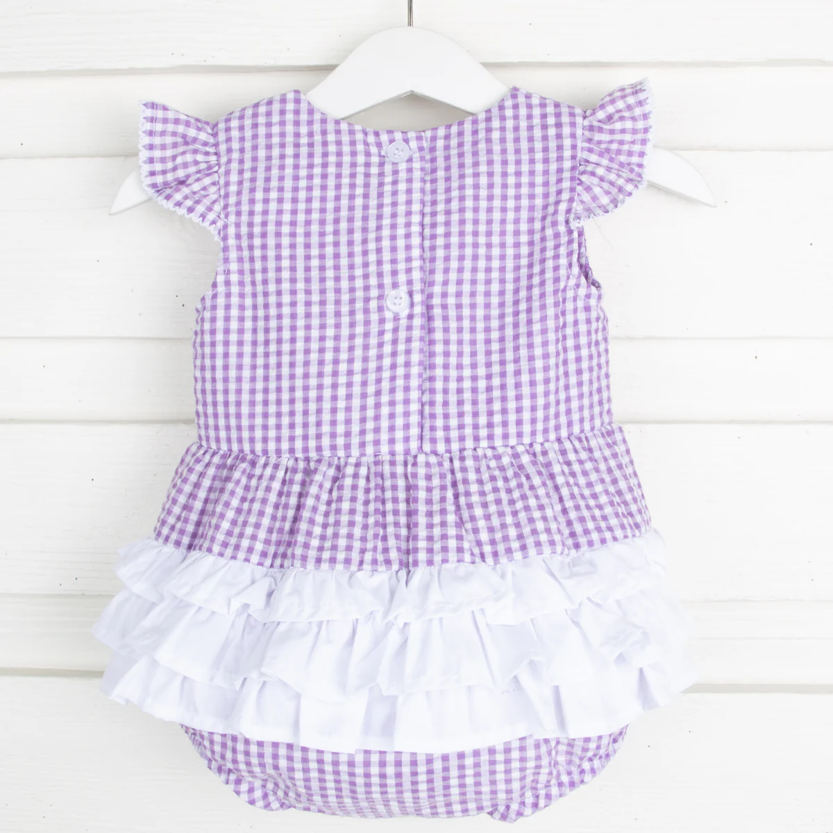 Purple Gingham Ruffle Bubble - Image 4