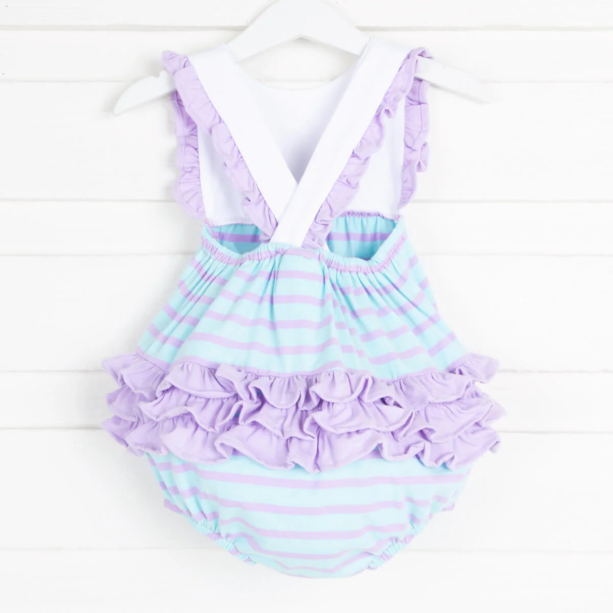 Purple Stripe Knit Ice Cream Bubble - Image 3