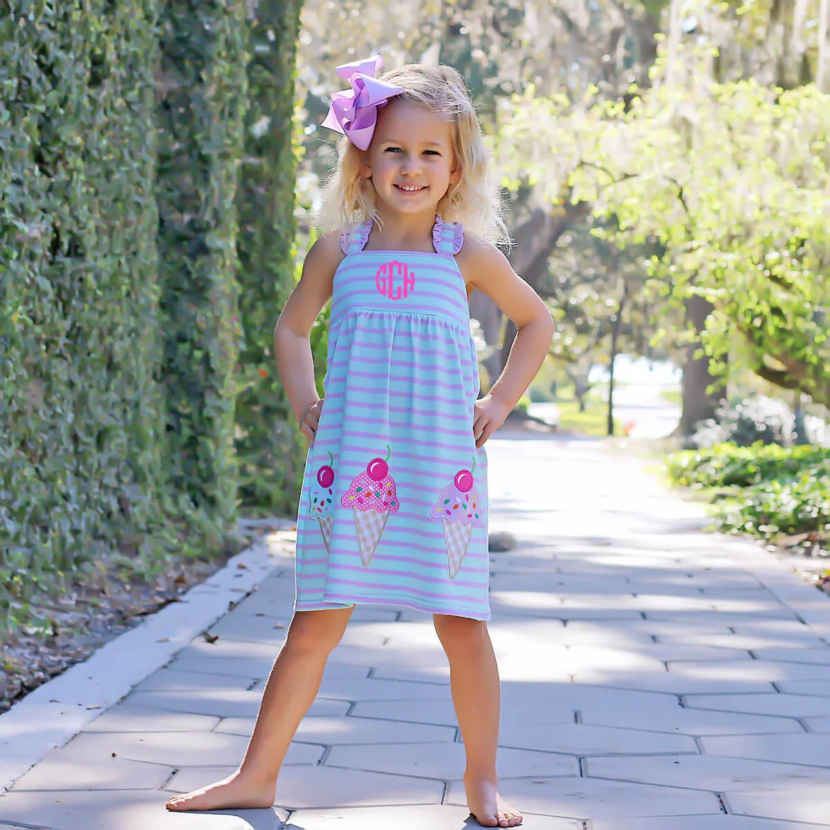 Ice Cream Stripe Mia Dress - Image 3