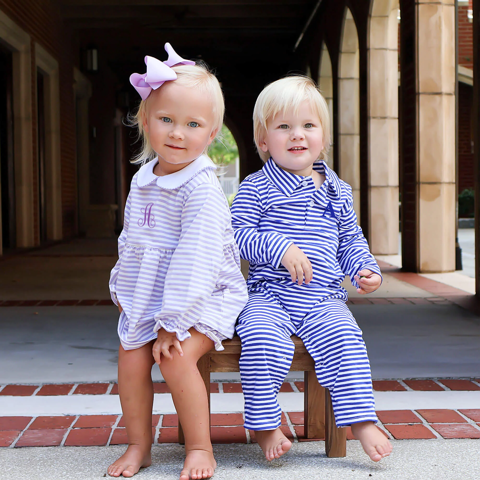 Purple Stripe Riley Bloomer Set - Image 5