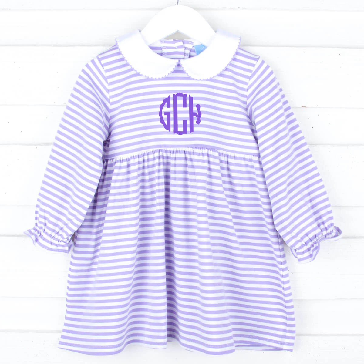 Riley Stripe Knit Long Sleeve Dress Purple - Image 2