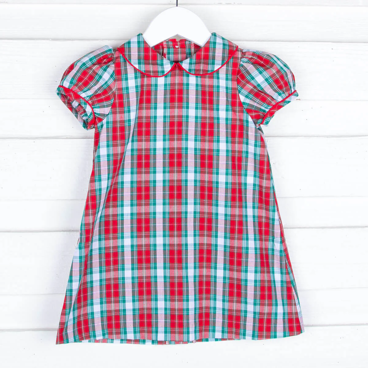 Red & Green Plaid Sally Dress - Image 2