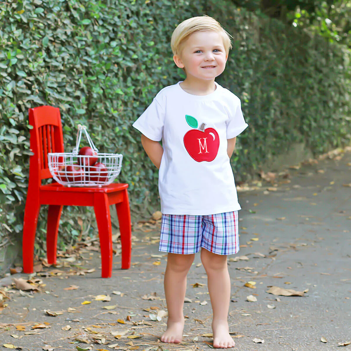 Red Apple White Shirt - Image 3