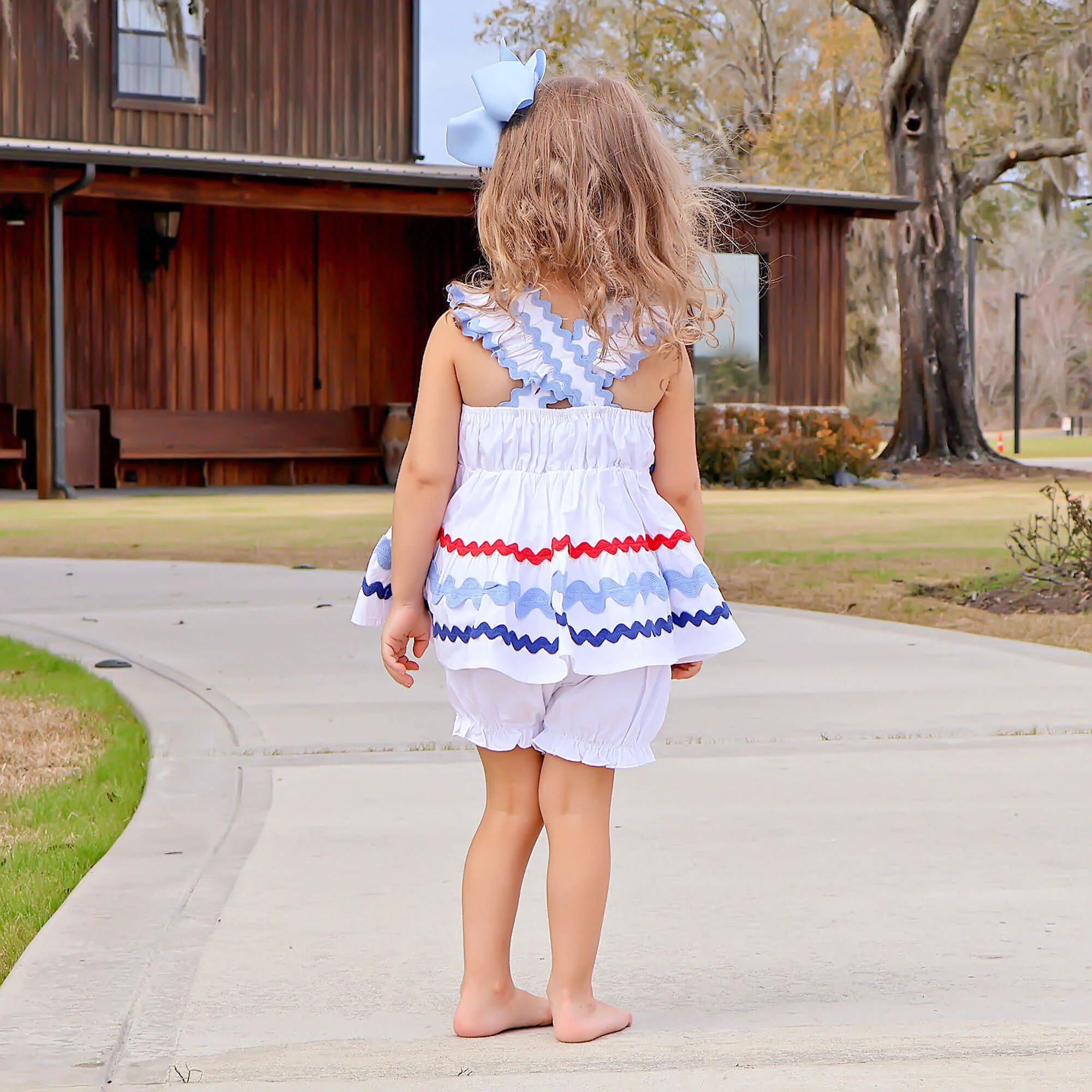 Red, Blue & Royal Ric Rac Bloomer Set - Image 2