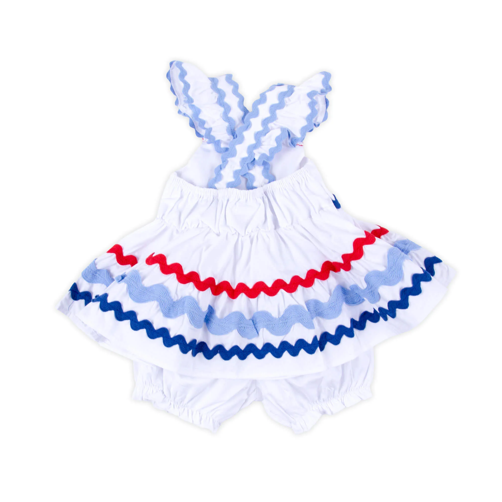 Red, Blue & Royal Ric Rac Bloomer Set - Image 5