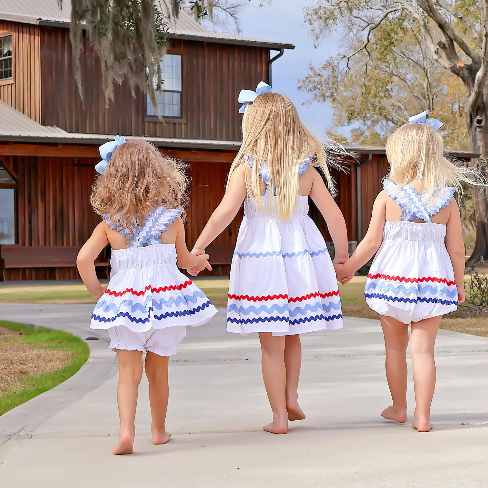 Red, Blue & Royal Ric Rac Bloomer Set - Image 8