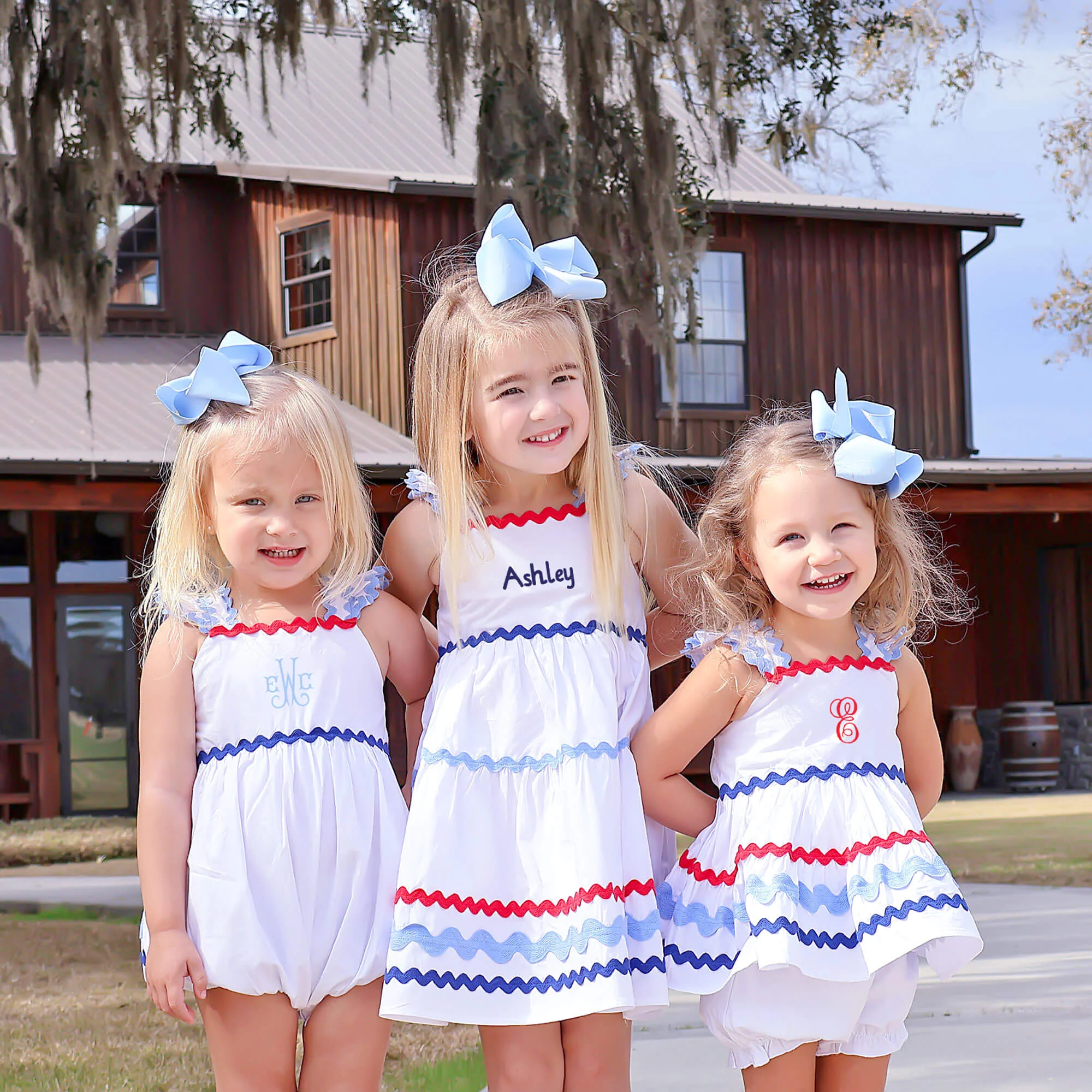 Red, Blue & Royal Ric Rac Dress - Image 4